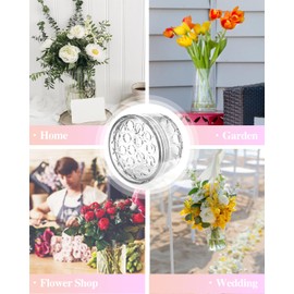 2 Pcs Clear Floral Frog Bouquet Holder, Spiral Ikebana Stem Holder for Vases, Hanataba Flower Arranger Twist, DIY Bouquet Twister Flower Arrangement Supplies, Floral Art Accessory