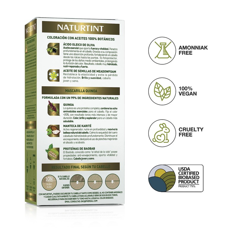 Naturtint permanent hair colour.
