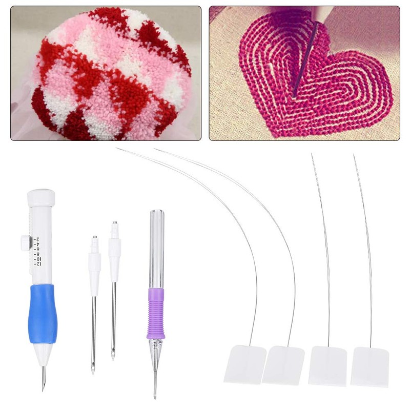 Magic Embroidery Pen Kit, Knitting Stitching Tool Punch Needle Set