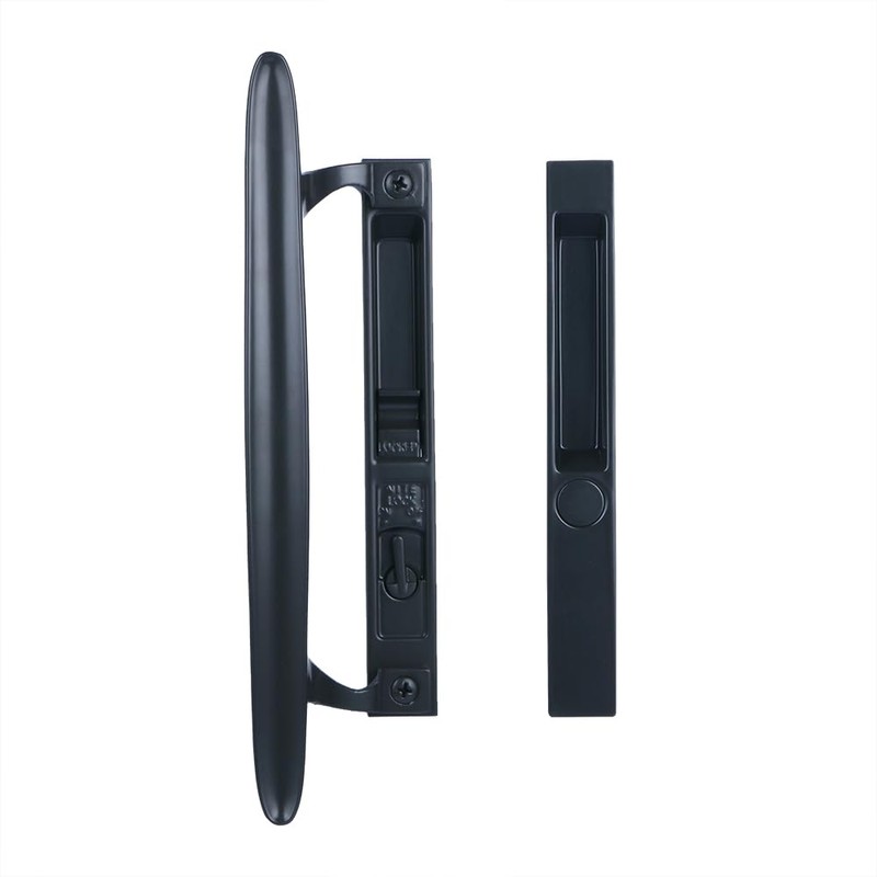 Flush Mount Non-Keyed Sliding Glass Patio Door Lock Handle Set