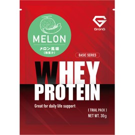 グロング GronG ホエイプロテイン100 ベーシック トライアルパック メロン風味 30g