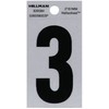 Hillman 839384 2" Black and Silver Reflective Poly-Film Adhesive Number 3