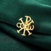 Amaxer Chi Rho Alpha Omega Symbol Religious Brooches Pin Backpack