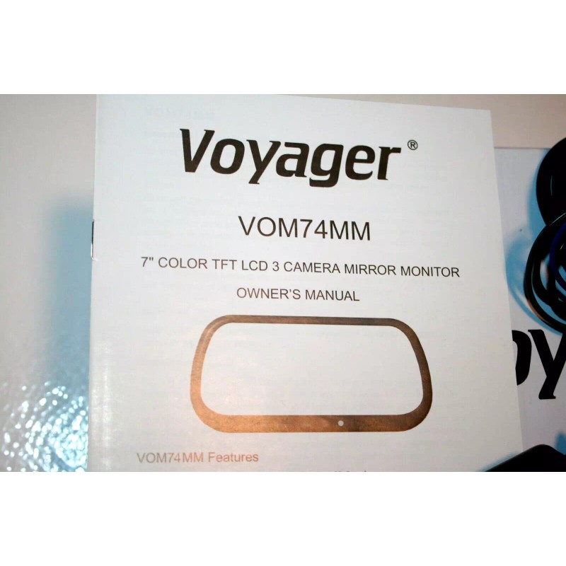 ASA Electronics VOM74MM Rearview Mirror Monitor with Wiring Harness &