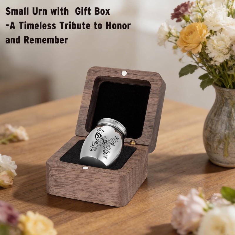SOITIS Wooden Gift Box for Ashes, Small Urns for Human