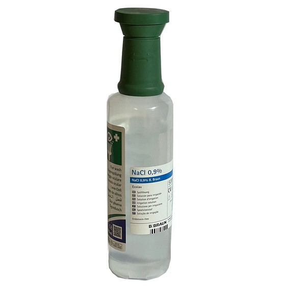 S&D Berlin Emergency Eye Wash Bottle 500 ml NaCl 0.9%
