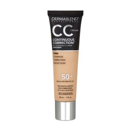 Dermablend Continuous Correctionâ„¢ Tone-Evening CC Cream Foundation SPF 50+, Full Coverage Foundation Makeup & Color Corrector, Non-Comedogenic , 1 Fl Oz (Pack of 1)