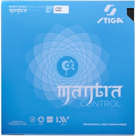 STIGA 1712180118 Table Tennis Rubber, Soft Back, Mantra Control, Black, Medium Thickness