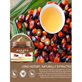 Batana Oil for Hair Growth, Organic, Unrefined, Prevents Hair Loss - Cold Pressed - 100% Pure - Hair Growth Oil - Natural Hair Treatment for Curly Hair, Improves Hair Density (1 Piece)