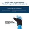 Trainers Choice Thumb Wrap Support Assists with Strains Sprains Tendonitis