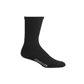 Icebreaker Merino LifeStyle Light Crew Wool Socks for Women - Lightweight Warm Socks with Reinforced Heels, Toes and Half-Cushion Support - Premium Women’s Hiking Socks - Black, Small