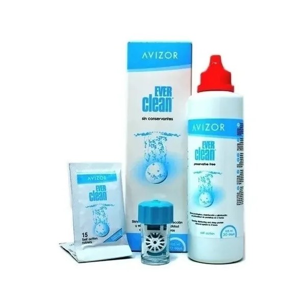 Solución Avizor Everclean 225ml Limpieza y Desinfección Profunda para Lentes