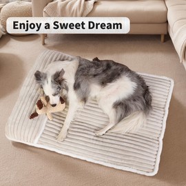 Orthopedic Dog Bed Pillow with Removable Cover & Shredded Memory Foam – Luxurious Plush Design, Non-Slip Base, Machine-Washable for Dogs Up to 100 lbs