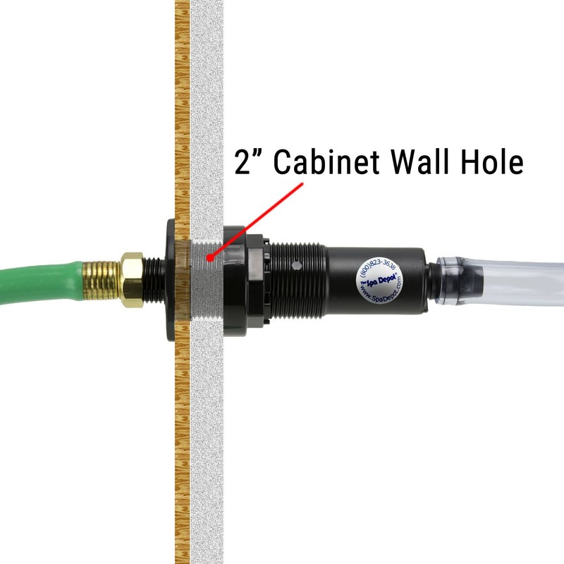 Hot Tub Spa Drain Valve - Cabinet Exterior Flush Mount