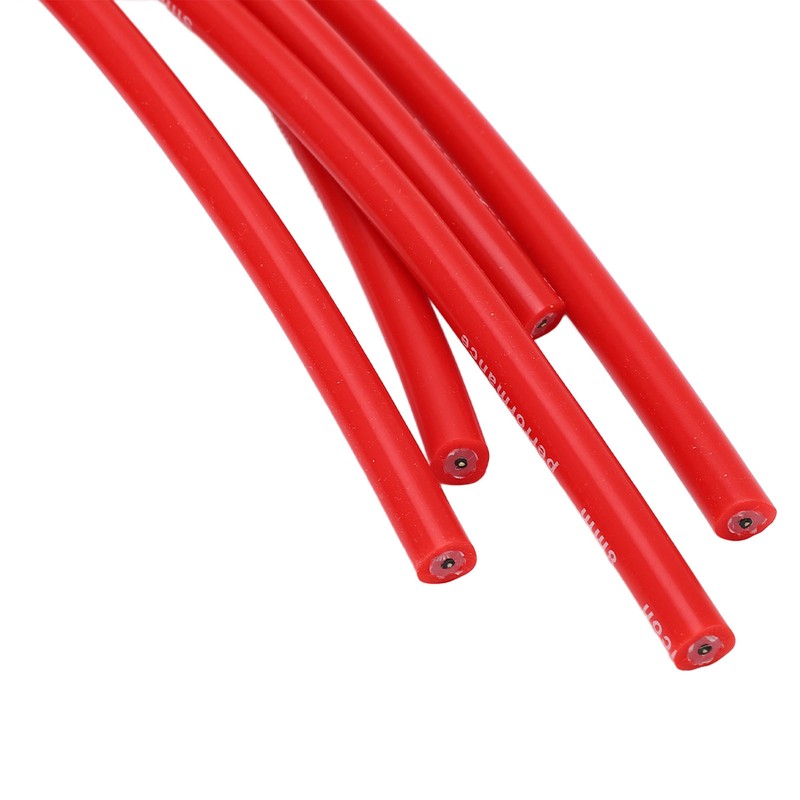 Spark Plug Ignition Wire Set Red High Performance Silicone 1m