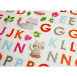 86 Stickers - Alphabet - Cats