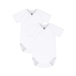Petit Bateau Unisex Baby Short Sleeve Bodysuit for Newborns (Pack of 2), Variant 1