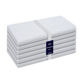 Cottoniva Fabric Napkins - Set of 6 Napkins, 100% Cotton, 46 x 46 cm, Soft, Durable and Reusable - Perfect for Dinners, Weddings, Parties and Everyday Napkins, Light Grey