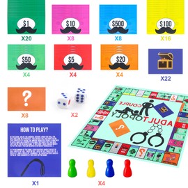 CHANCCI 2024 Adultopoly Board Games,Adultopoly Couple Game Card Board Game, Couple Games Card Board Game Props for Him Her Boyfriend Girlfriend, Birthday Date Night Gifts for Husband Wife