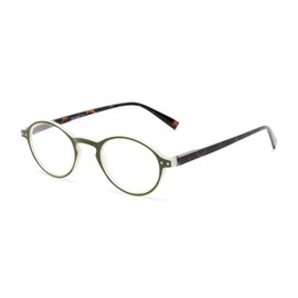 Round Reading Glasses in Dark Green and Tortoise by Readers.com | The Studio | +2.25
