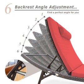 ASJMR Patio Chaise Lounge Set 3 Pieces Outdoor Lounge Chair with Rattan Adjustable Backrest and Folding Table for Beach Patio,Sand, for Poolside Backyard Porch