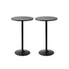 Pearington Santina 2 Pack Round Bar and Pub Table, Black