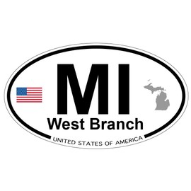 US Decal, Inc. West Branch, Michigan Oval Sticker