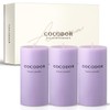 COCODOR Scented Pillar Candles, 3x6 Inch, French Lavender, Candle Set