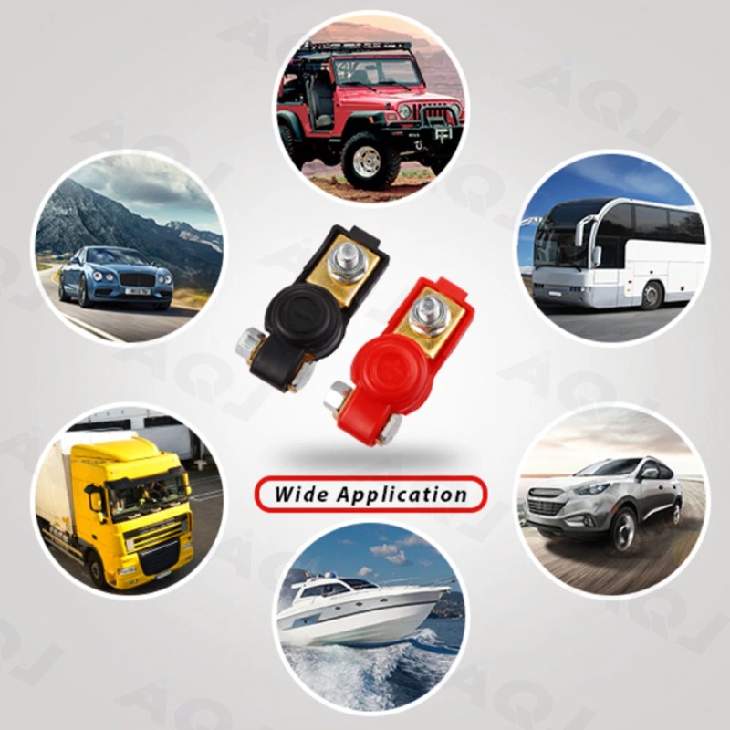 AQJ Car Battery Terminal Connector Top Post Positive Negative Heavy