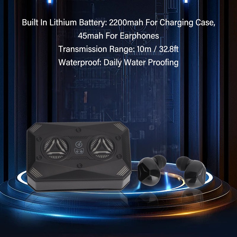Mini Wireless Earbuds Bluetooth 5.3 Lightweight Earphones with Breathing Light