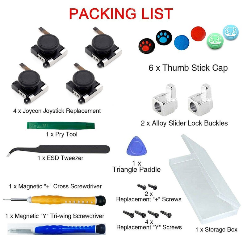 33 in 1 for Joycon Controller Repair Kit for Switch