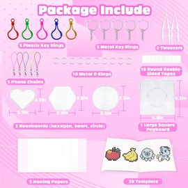 Fuse Beads Kit for Kids - 11000 Fuse Beads, 20 Colors 5mm Beads Craft Set with Storage Box, Pegboards, Ironing Paper and Accessories, Arts and Crafts Set Toys Gifts for Girls & Boys Birthday Christmas