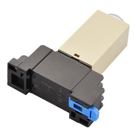 Heschen Timer Delay Relay H3Y-2 12VDC 0-10 Minute 250VAC 5A 8Pin terminal DPDT with DYF08 35mm DIN Rail Socket Base