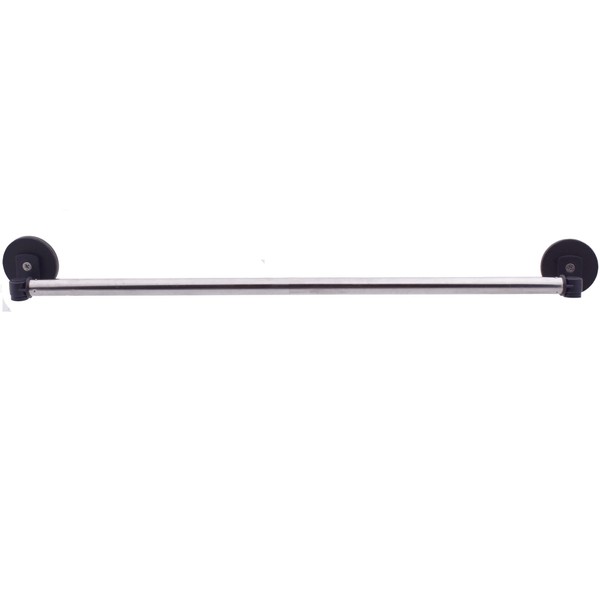 YYST 16-28" Magnetic Curtain Rod Magnetic Window Café Rod Magnetic Sash Rod for Metal Doors or Iron Steel Places (Black-1)