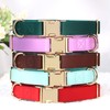 PET ARTIST Soft PU Leather Dog Collar, Bright Color &