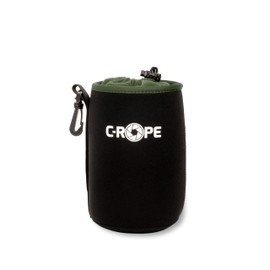 C-Rope Neoprene Lens Pouch with Fleece Lining, Lens Case for Lenses and Camera Accessories, black, Functional, robust