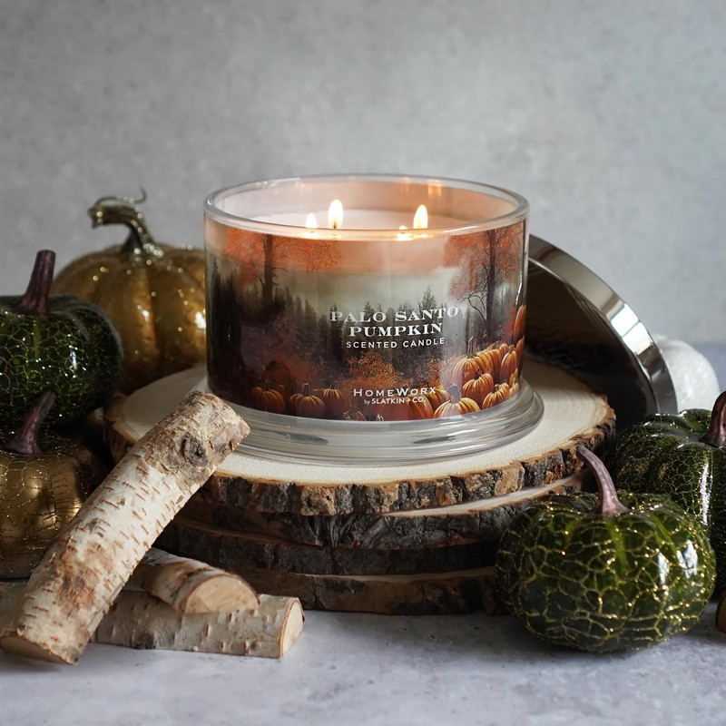 Homeworx Palo Santo Pumpkin 4-wick traditional wrap