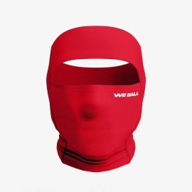 We Ball Sports Adult Open Top Ski Mask, Hyperwarm Hood Balaclava | Full Face - Red