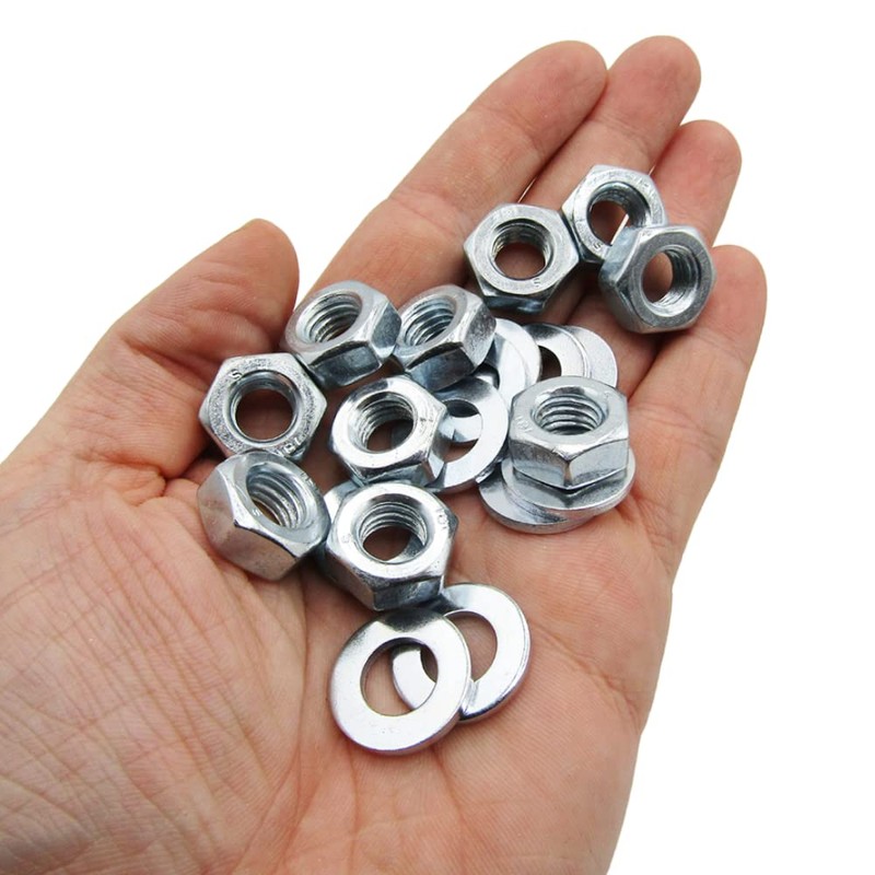 M10 Nuts & Washers Set. 10 – M10 Steel Nuts