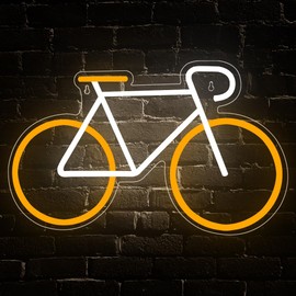 Bicycle Sign Neon for Wall Decoration, Bike Neon Sign for Business, Home, Bar, Bedroom, Club, Party, Pub Shop, Man Cave, Cycle Dimmable LED Signs, Gift for Teenagers, Women, Men, USB Powered (16.7 x 10.3 inches)