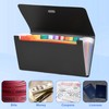 2 Pcs 13 Pockets Expanding File Folders,B6 Accordion Folders/Portable Receipt
