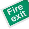 V Safety Fire Exit Arrow Up And Right Sign -