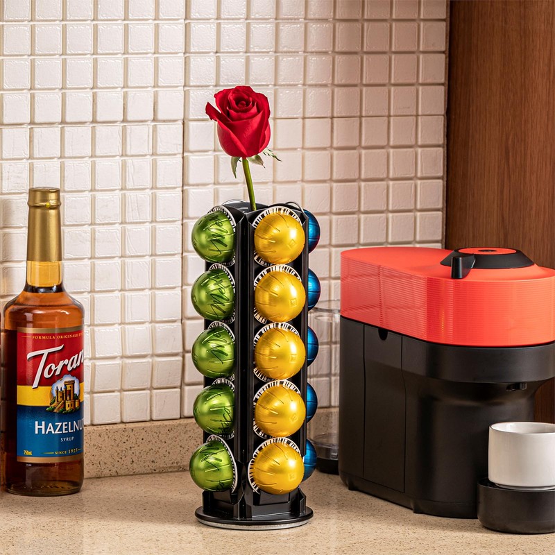 ZCDCP Nespresso Pod Holder for Vertuo Pod Holder Carousel Stand