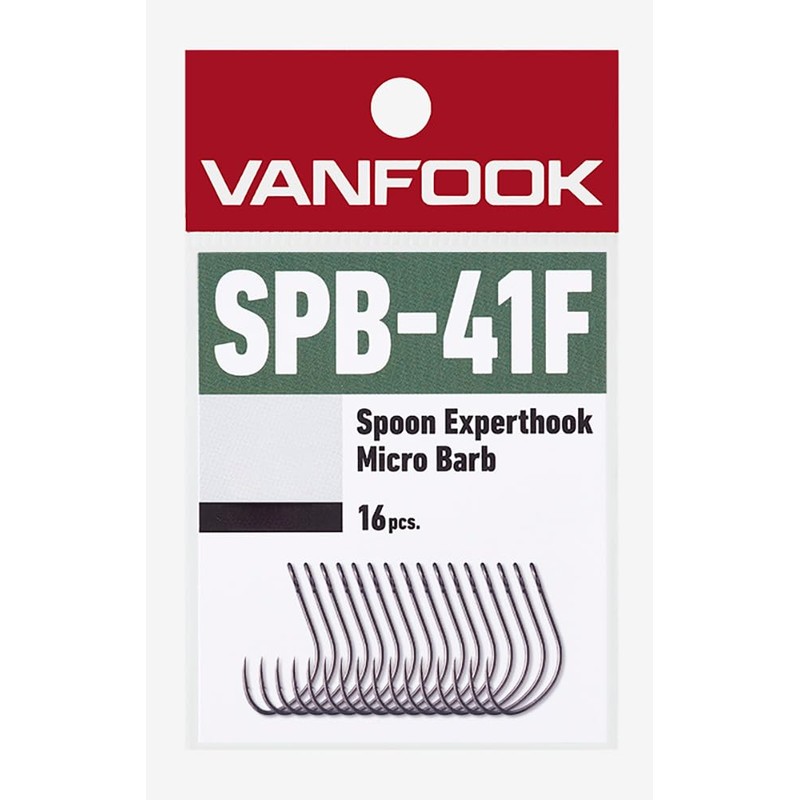 Vanfook SPB-41F Expert Hooks, Medium Heavy, Pack of 16, Fluorine