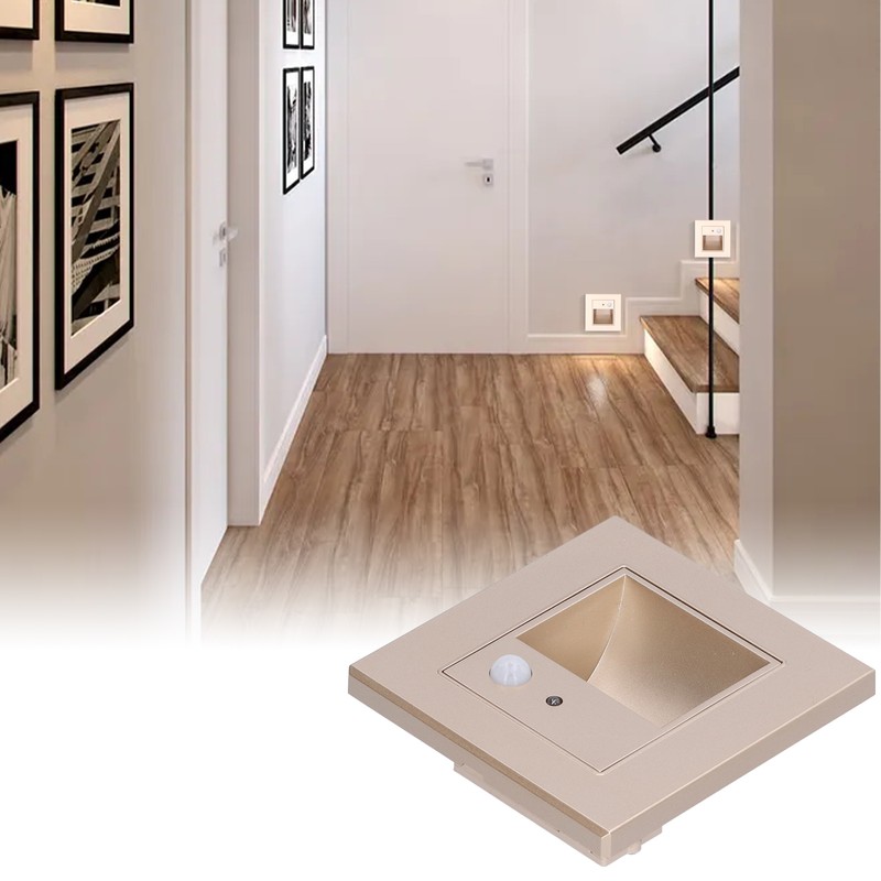 LED Stairs Step Light Embedded Human Body Induction Lamp Pathway