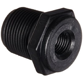 Banjo RB075-025 Polypropylene Pipe Fitting, Reducing Bushing, Schedule 80, 3/4 NPT Male x 1/4" NPT Female