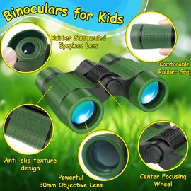 Binoculars Kids, Toys 3-10 Year Old Boy Gifts, Kids Telescope Outdoor Toys for Sports and Outside Play, Educational Learning Toys Gifts for 3 4 5 6 Year Old Boys(Green)