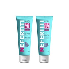 Kit Cabello Teñido Shampoo sin Parabenos + Mascarilla Sulfate Free de Nefertiti con Aceite de Argán, y Macadamia, Prolonga la Duración del Tinte, Alaciado y Permanente.