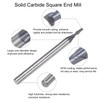 sourcing map 4pcs 2mm Dia 4mm Shank Square Nose End