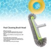 Pool Cleaning Brush Head Plastic Nylon Bristles Prevent Scratch Swimming